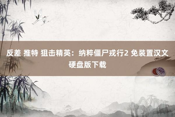 反差 推特 狙击精英：纳粹僵尸戎行2 免装置汉文硬盘版下载
