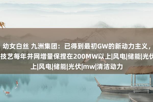 幼女白丝 九洲集团：已得到最初GW的新动力主义，预测“十四五”技艺每年并网增量保捏在200MW以上|风电|储能|光伏|mw|清洁动力