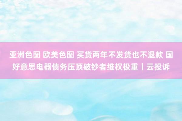 亚洲色图 欧美色图 买货两年不发货也不退款 国好意思电器债务压顶破钞者维权极重丨云投诉