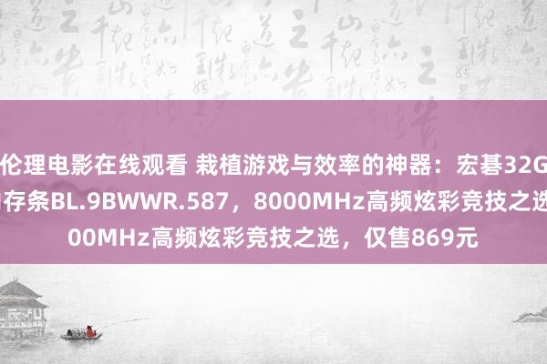 a伦理电影在线观看 栽植游戏与效率的神器：宏碁32GB DDR5 RGB内存条BL.9BWWR.587，8000MHz高频炫彩竞技之选，仅售869元