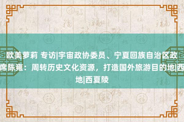 欧美萝莉 专访|宇宙政协委员、宁夏回族自治区政协主席陈雍：周转历史文化资源，打造国外旅游目的地|西夏陵