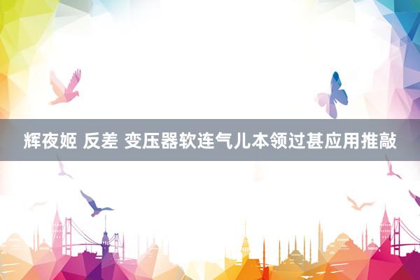 辉夜姬 反差 变压器软连气儿本领过甚应用推敲