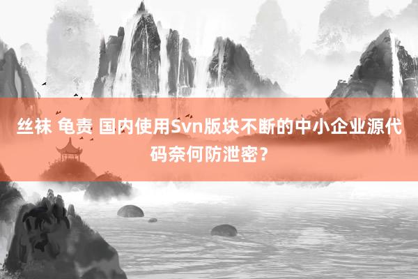 丝袜 龟责 国内使用Svn版块不断的中小企业源代码奈何防泄密？