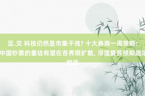 足.交 科技仍然是市集干线? 十大券商一周策略: 中国钞票的重估有望在各界限扩散， 浮滥复苏预期趋浓