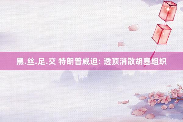 黑.丝.足.交 特朗普威迫: 透顶消散胡塞组织